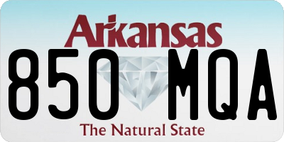AR license plate 850MQA