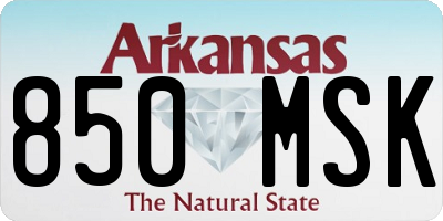 AR license plate 850MSK