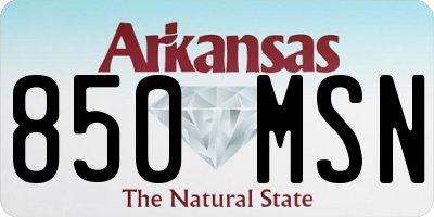 AR license plate 850MSN