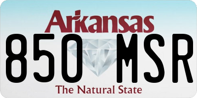 AR license plate 850MSR