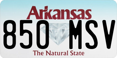 AR license plate 850MSV