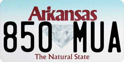AR license plate 850MUA