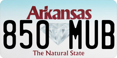 AR license plate 850MUB