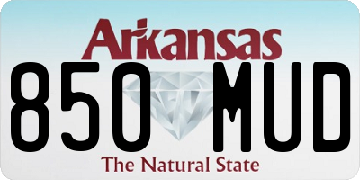 AR license plate 850MUD