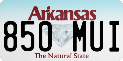 AR license plate 850MUI
