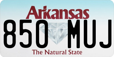AR license plate 850MUJ