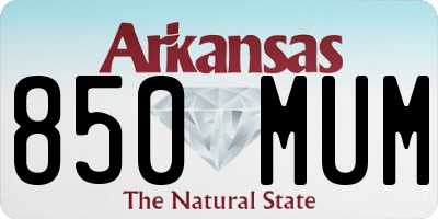 AR license plate 850MUM