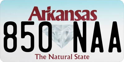 AR license plate 850NAA