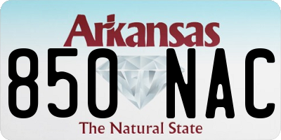 AR license plate 850NAC