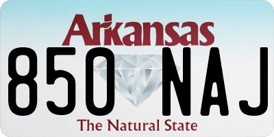 AR license plate 850NAJ