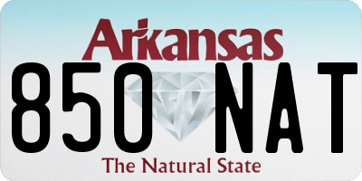 AR license plate 850NAT