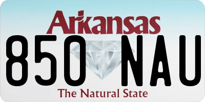 AR license plate 850NAU