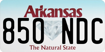 AR license plate 850NDC