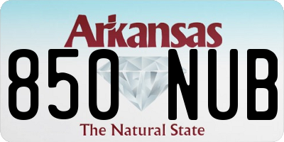 AR license plate 850NUB