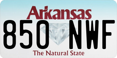 AR license plate 850NWF