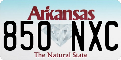 AR license plate 850NXC