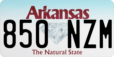 AR license plate 850NZM