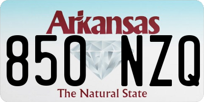 AR license plate 850NZQ