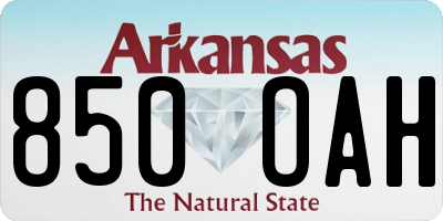 AR license plate 850OAH