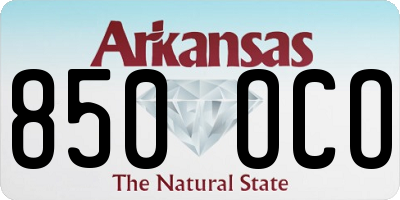 AR license plate 850OCO