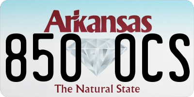 AR license plate 850OCS