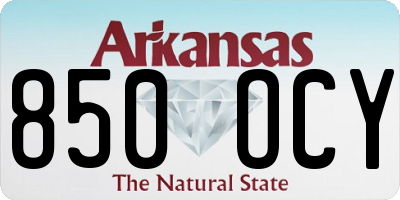 AR license plate 850OCY