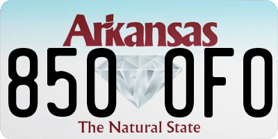 AR license plate 850OFO
