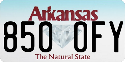 AR license plate 850OFY