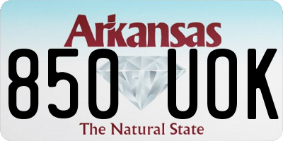 AR license plate 850UOK