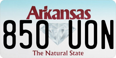 AR license plate 850UON