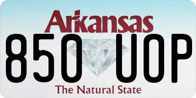 AR license plate 850UOP