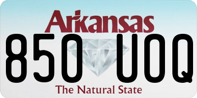 AR license plate 850UOQ