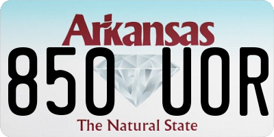 AR license plate 850UOR