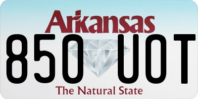 AR license plate 850UOT