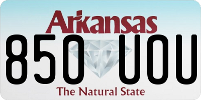 AR license plate 850UOU