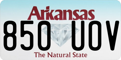 AR license plate 850UOV