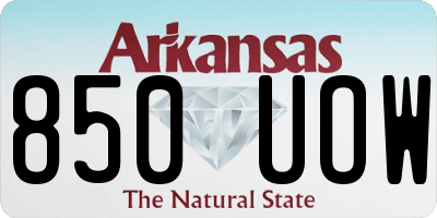 AR license plate 850UOW