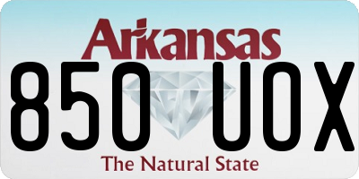 AR license plate 850UOX