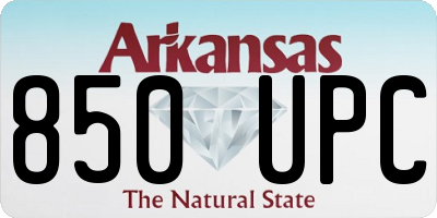 AR license plate 850UPC