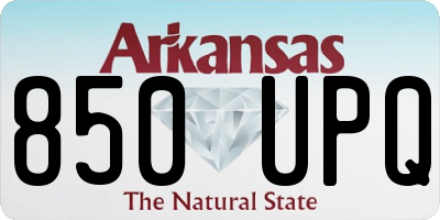 AR license plate 850UPQ