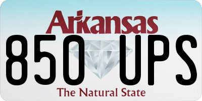 AR license plate 850UPS