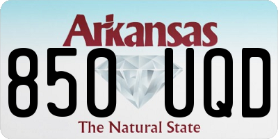 AR license plate 850UQD