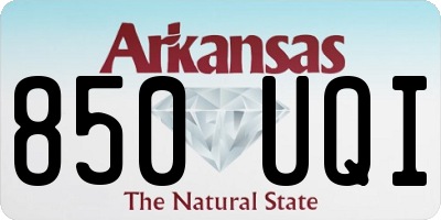 AR license plate 850UQI