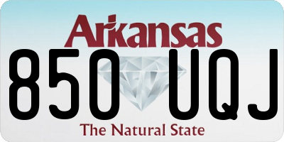 AR license plate 850UQJ