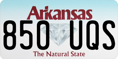 AR license plate 850UQS