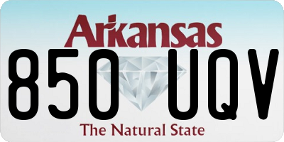 AR license plate 850UQV