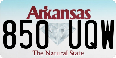 AR license plate 850UQW