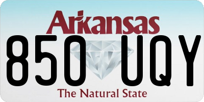 AR license plate 850UQY