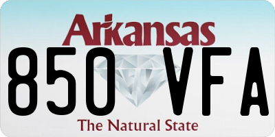 AR license plate 850VFA
