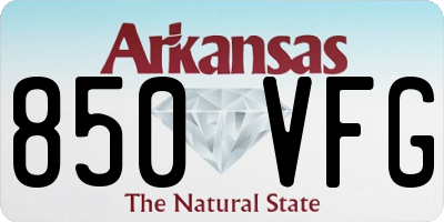 AR license plate 850VFG